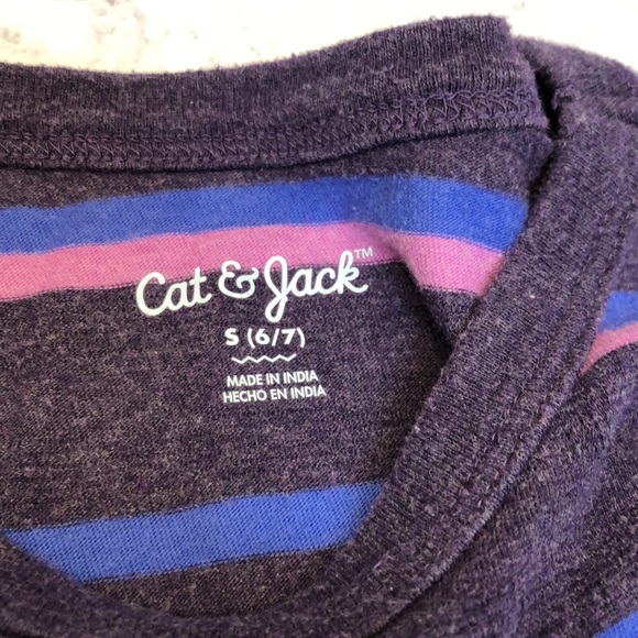 Boys Cat & Jack LS Striped Shirt - Picture 3 of 5